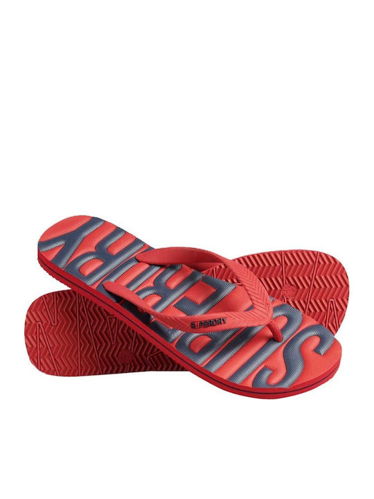 Superdry Ανδρικά Flip Flops Κόκκινα