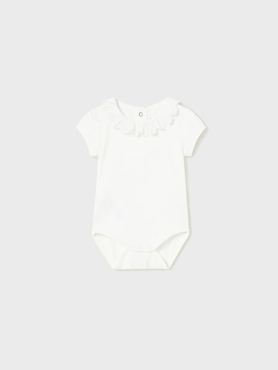 Mayoral Baby Bodysuit Set Short-Sleeved White