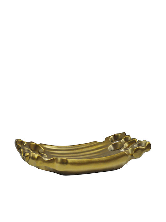 Καρβούνης Platou Decorativ Ceramică Golden 1buc 35x16.5x8.5buc