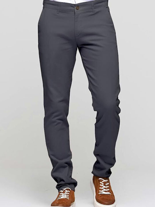 Ben Tailor Men's Trousers Chino Elastic in Regular Fit Gray