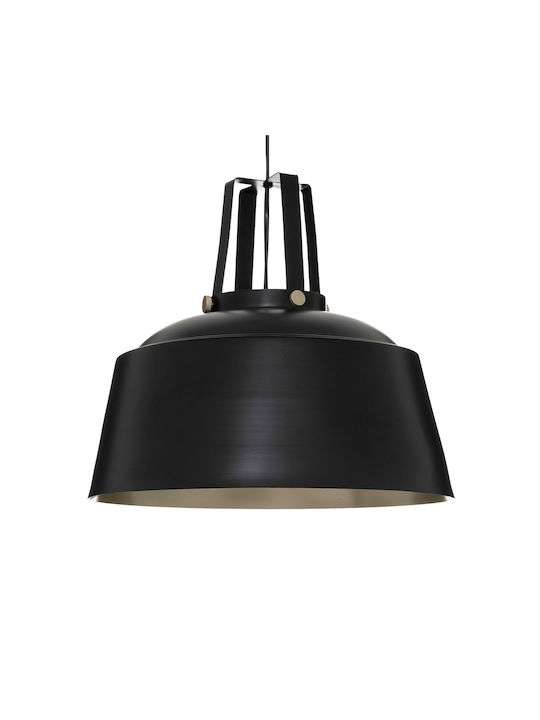 Atmosphera Soul Adjustable Ceiling Light Black Bell with E27 Socket 90cm
