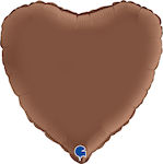 Balloon Foil Valentine's Day Heart Brown 45cm