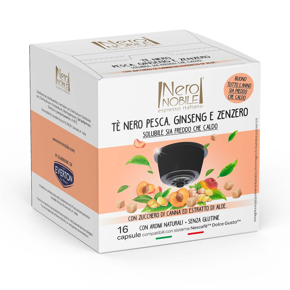 Nero Nobile Κάψουλες Peach Ginseng and Ginger Συμβατές με Μηχανή Dolce