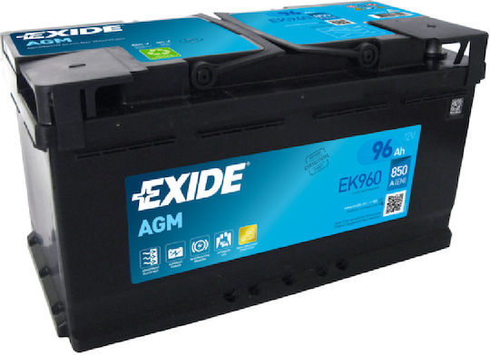 Exide Baterie Auto cu Capacitate 96Ah și CCA 850A Pornire/Oprire