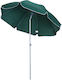 Outsunny Foldable Beach Umbrella Diameter 2.2m Green