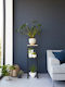 Yamazaki Tower Metal Black Plant Stand 25x25x80cm
