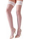 Cottelli Collection Șosete Sexy Albe