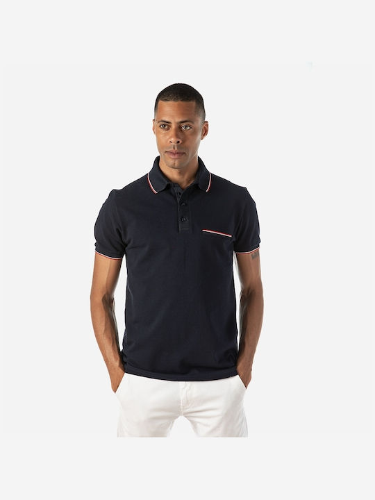 Sogo Ανδρικό T-shirt Polo Navy Μπλε