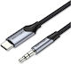 Vention Braided USB 2.0 Cable USB-C Male 3.5mm Gray 1m BGKHF
