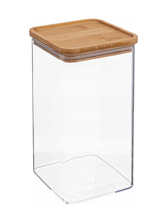 5Five Eske General Use Vase with Airtight Plastic Transparent Lid 1500ml 1 Piece