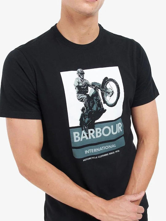 Barbour Herren T-Shirt Kurzarm Schwarz