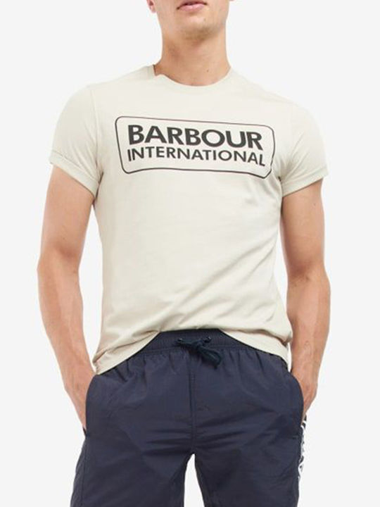 Barbour Ανδρικό T-shirt Λευκό με Λογότυπο