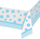 Creative Converting Pastel Blue Chevron-Dots Party Tablecover Plastic 259x137cm Light Blue 720079