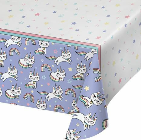 Creative Converting Sassy Caticorn Τραπεζομάντηλο για Party Πλαστικό 260x137cm Μωβ 346252