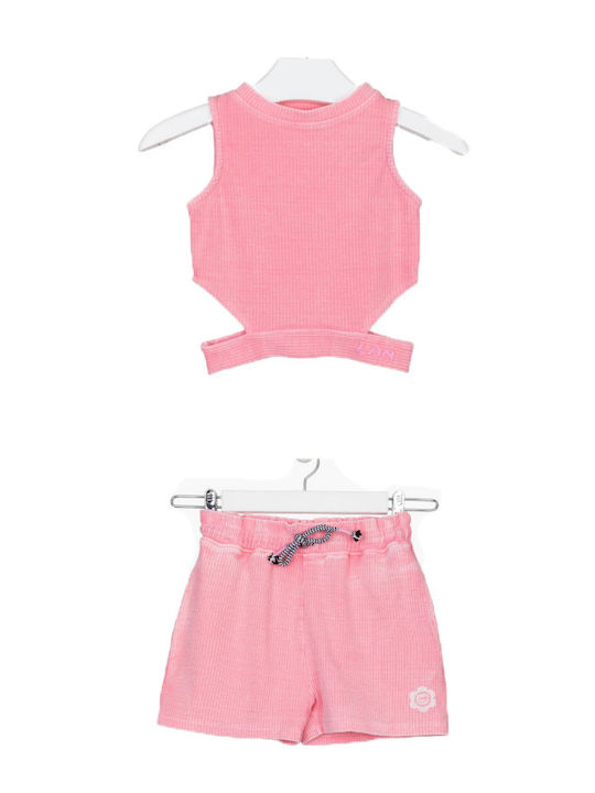 Losan Kids Set with Shorts Summer 2pcs Pink