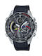 Casio Watch Chronograph Battery with Black Rubber Strap