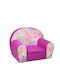 Armchair with Armrests Fuchsia 60x40x45cm