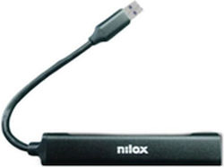 Nilox USB 2.0 Hub 4 Anschlüsse mit USB-A Verbindung