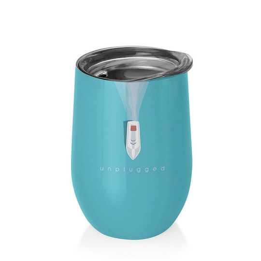 Chic Mic Bioloco Unplugged Glass Thermos Stainless Steel 420ml Turquoise with Mouthpiece