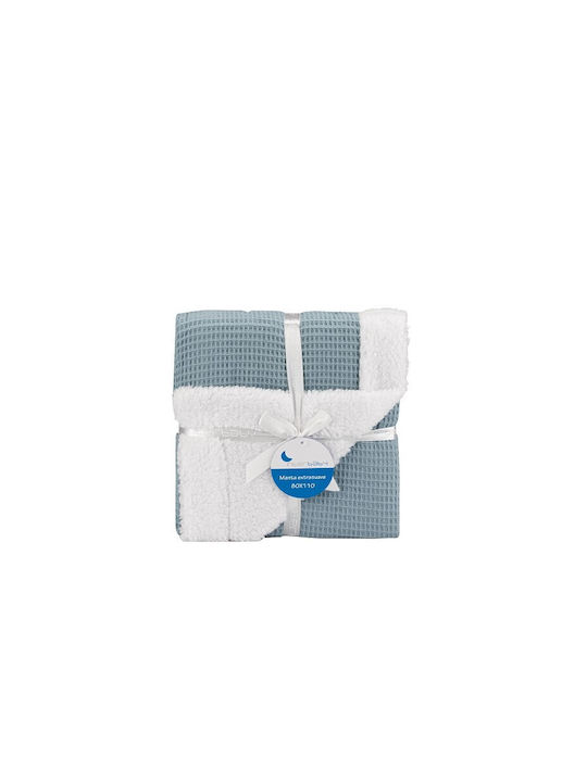 Interbaby Blanket Nursery Swaddling Blankets Bee Nest Petrol Blue 80x110cm