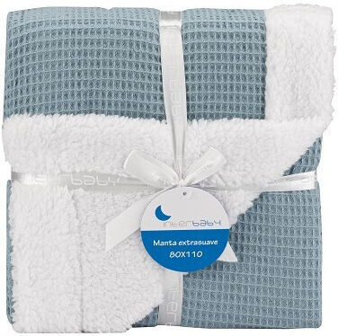 Interbaby Decke Wickeltücher für Kinderzimmer Bee Nest Petrol Blau 80x110cm