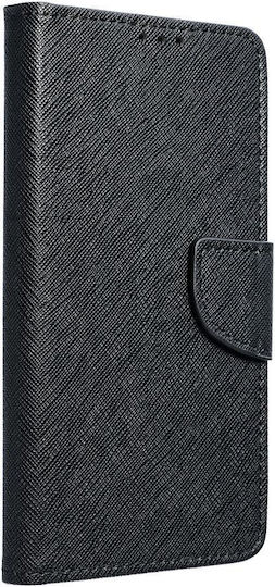 Fancy Wallet Synthetic Leather Black (Huawei Nova Y70)