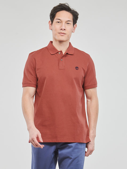 Timberland SS Millers Ανδρικό T-shirt Polo Καφέ