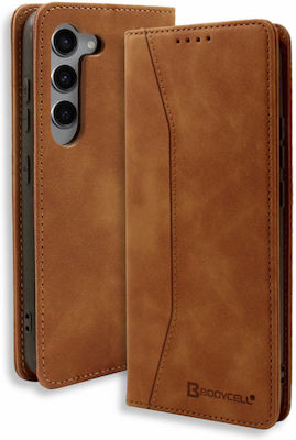 Bodycell Synthetic Leather Book Brown (Galaxy S23)