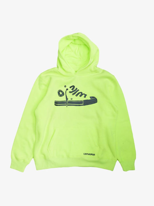 Converse Kids Sweatshirt with Hood and Pocket Yellow