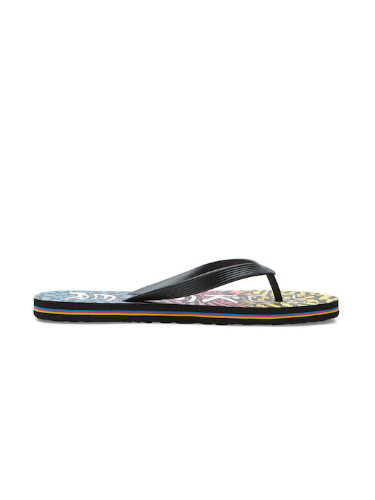 Quiksilver Molokai Wordblock Ανδρικά Flip Flops Black/Blue/Pink