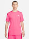 Nike Sportswear Club Men's Athletic T-shirt Short Sleeve Pink