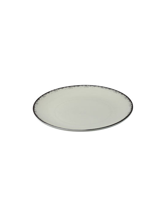 Estia Pearl Plate Shallow made of Porcelain Gray with Diameter 27cm