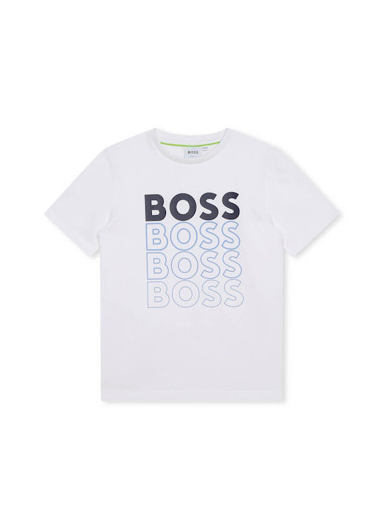 Hugo Boss Kinder-T-Shirt Weiß