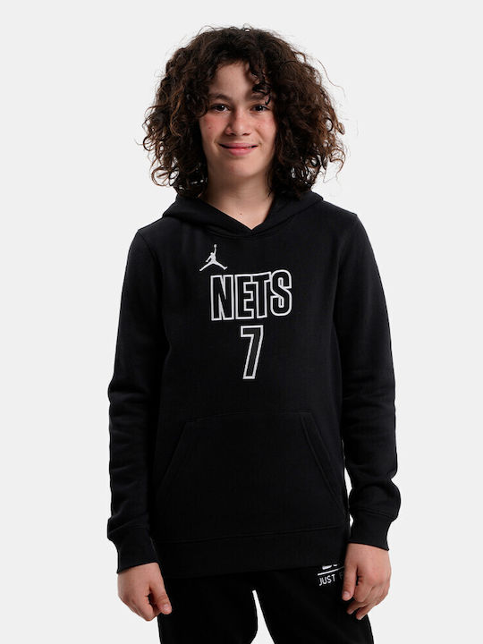 Kinder-Sweatshirt mit Kapuze und Taschen Schwarz NBA Brooklyn Nets