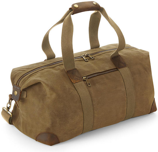 Quadra Heritage Waxed Canvas Holdall Sack Voyage 19lt Desert Sand Fabric L48xW24xH26cm