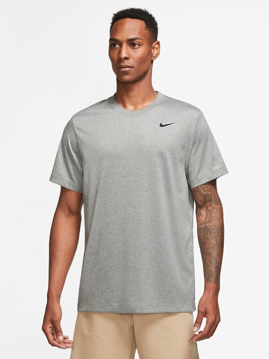 Nike Dri-FIT Dri-Fit Αθλητικό T-shirt Tumbled Grey