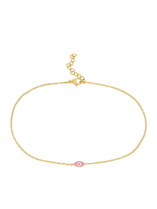 Excite-Fashion Vergoldete Fußarmband aus Stahl Rosa