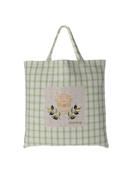 Silk Fashion Shopping Bag Green