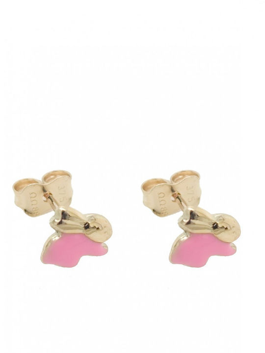 Prince Silvero Gold Studs Kids Earrings 9K