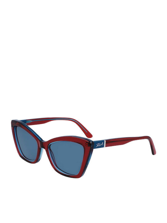 Karl Lagerfeld Women's Sunglasses with Red Plas...