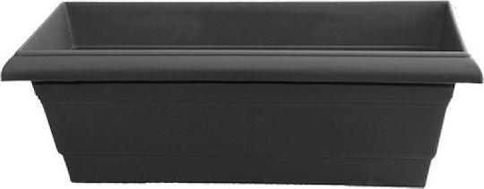 Miltoplast Anthea Νο Planter Box Plastic Charcoal 40x19x14cm.