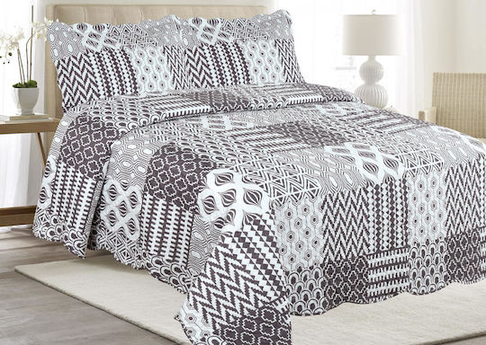 Linea Home Super Double Gray Set Coverlets 220x240cm 3 Pieces