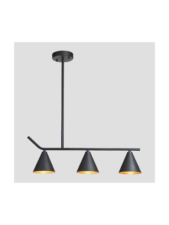 Eurolamp Pendant Lamp 3xE27 Black