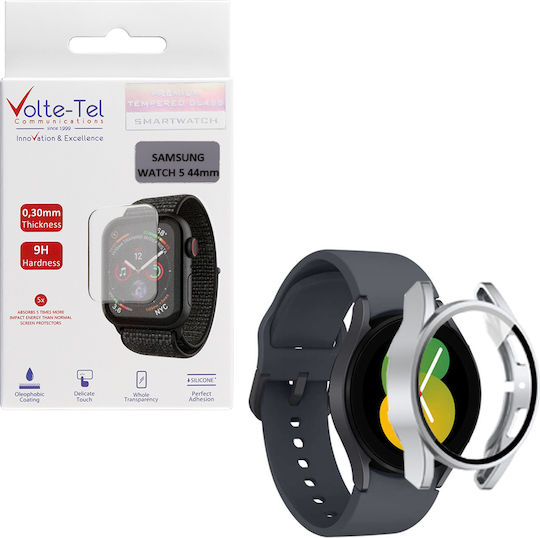 Volte-Tel Full Face Tempered Glass for the Galaxy Watch 5 44mm 1pcs 8325793 Silver