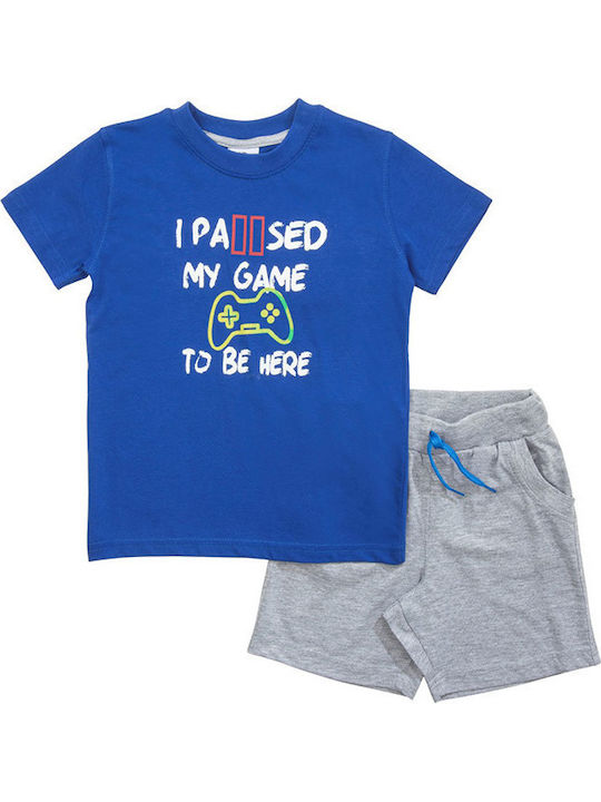 Funky Kids Set With Blue Shorts 2 Pieces