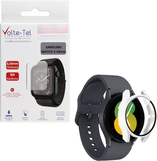 Volte-Tel Закалено стъкло за цялото лице за Galaxy Watch 5 44mm 1бр 8325786 Бял
