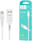 D01T Regulat USB 2.0 spre micro USB Cablu Alb 1m 1buc