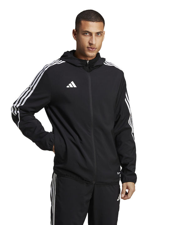 Adidas Tiro 23 League Windbreaker Αθλητικό Ανδρικό Μπουφάν Αντιανεμικό Μαύρο