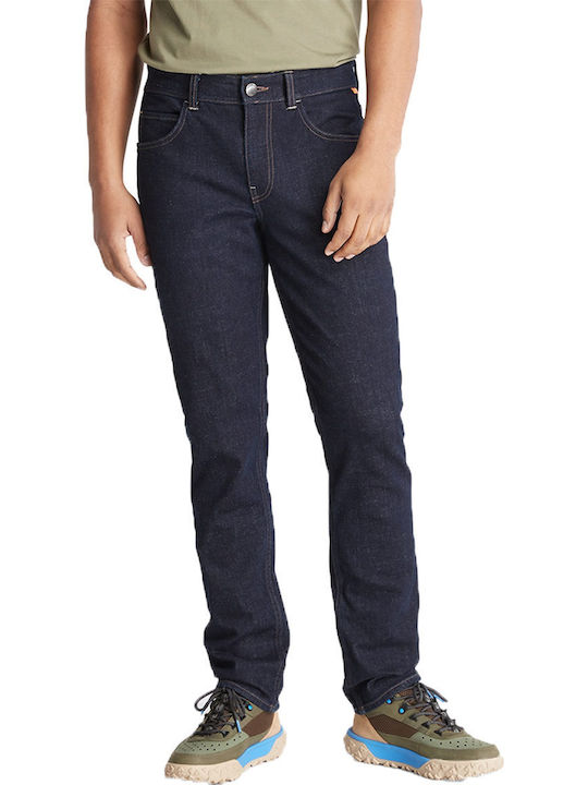 Timberland Pantaloni Blugi pentru Bărbați Elastic Slim Fit Albastru