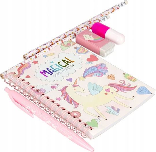 Zmart Imports Kids Stationery Set with Pencil, Sharpener, Eraser, Notepad and Pen 6pcs